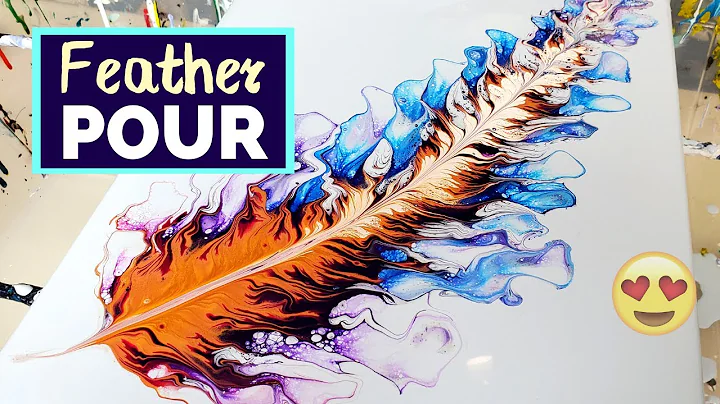 Must See Acrylic Pouring Feather with Negative Space - MIND-BLOWING! Fluid Art for Beginners