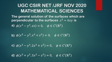 UGC CSIR NET /JRF || NOV 2020 || MATHEMATICAL SCIENCES || QUESTION ID 802437533 || 3 MARKS