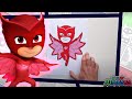 PJ Masks en Español 🎨 ¡Aprende a dibujar a Buhíta! ❤️ Dibujos Para Niños