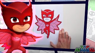 PJ Masks en Español 🎨 ¡Aprende a dibujar a Buhíta! ❤️ Dibujos Para Niños