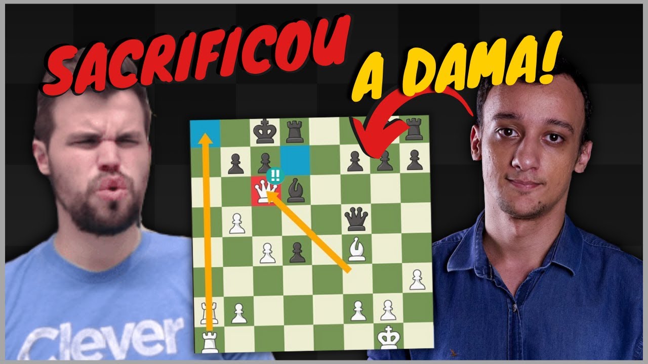 Luis Paulo Supi após a famosa partida que venceu Magnus Carlsen