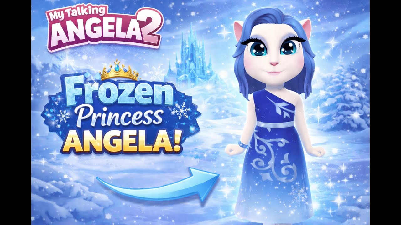Frozen Princess Angela ❄️ Ice Queen Magic | My Talking Angela 2 Gameplay 