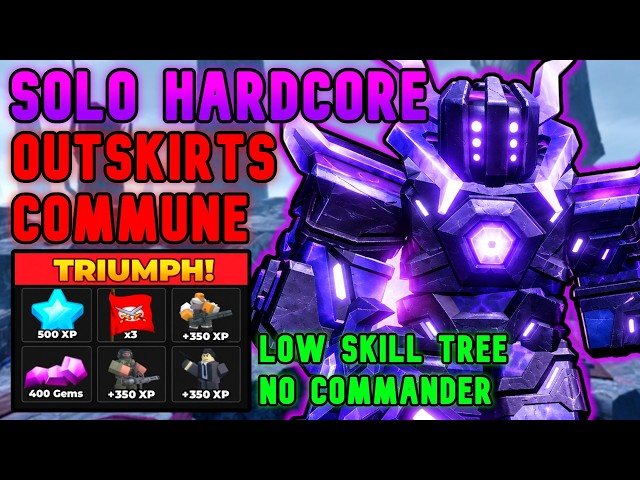 SOLO Hardcore With LOW SKILL TREE ON OUTSKIRTS COMMUNE - Full