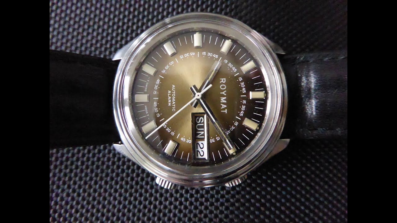 Roymat AS 5008 Automatic Wrist Alarm Day Date - Armbandwecker