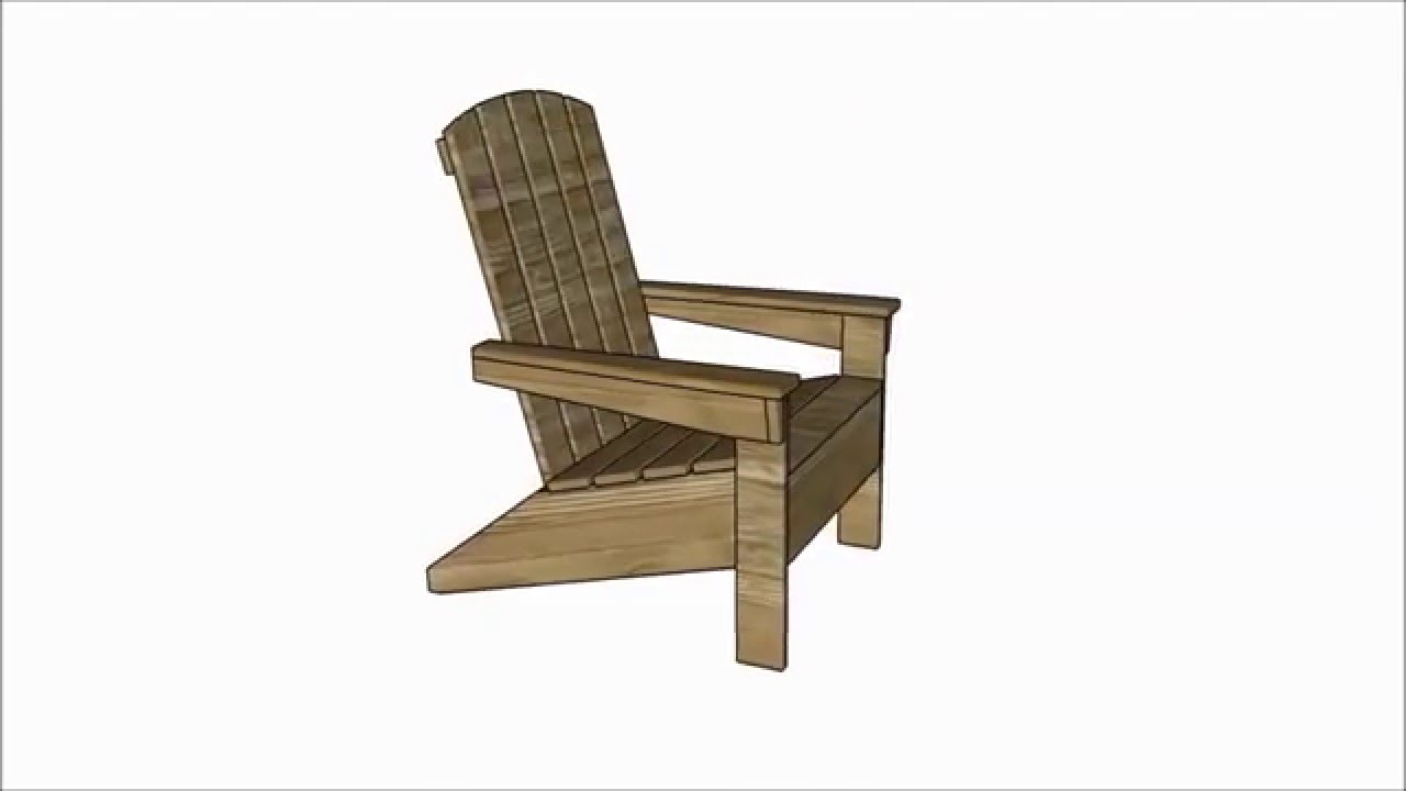 Free Adirondack Chair Plans - YouTube