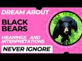 The Spiritual and Biblical Significance of Dreaming About Black Bears