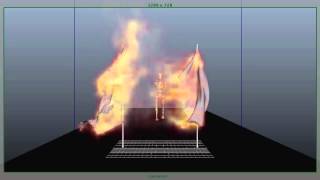Maya Dynamic test ncloth & Fluid Effect:Run Cycle