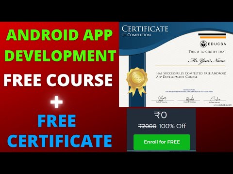 Android App Development Free Course with Free Certificate  |  Free Certification Course | EDUCBA