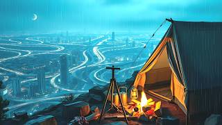 Japanese Izakaya Lofi • Campfire on the Cliff 🏮 Cozy Sleep & Study Music | 3 Hours 19 Minutes 4K