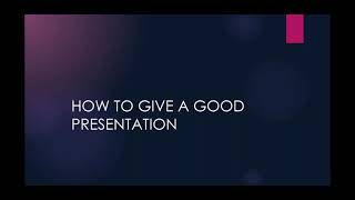 Importance and Guidelines for Presentation Skills #BCC22009 #PRACTICAL6