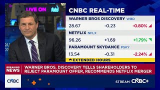 Warner Bros. Discovery Tells Shareholders To Reject Paramount Offer, Recommends Netflix Merger
