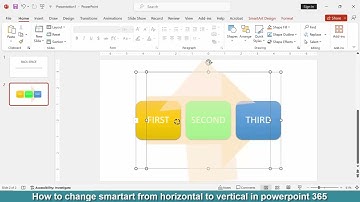 How to change SmartArt from horizontal to vertical in PowerPoint 365