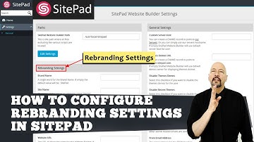 How to configure rebranding settings in Sitepad?