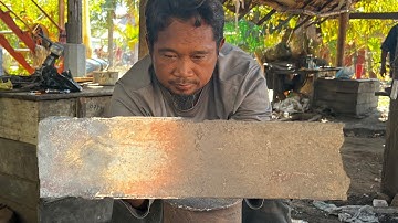 Knife Making - Forging A Powerful Cleaver From The Rusty Leaf Spring