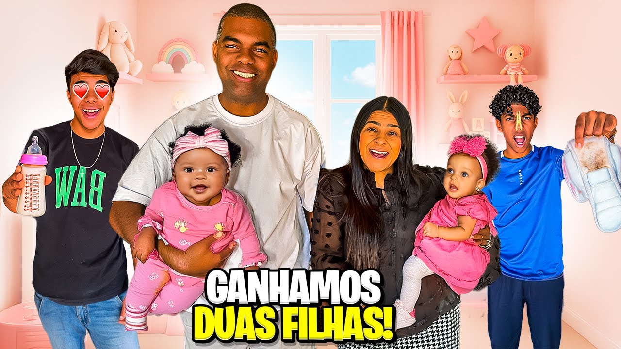 GANHAMOS DUAS FILHAS SÓ QUE ESTEVÃO E GABRIEL NÃO GOSTARAM DA IDEIA! *Vamos ficar com elas?