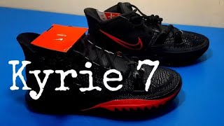 NIKE KYRIE 7 - BRED - BLACK UNIVERSITY RED - UNBOXING