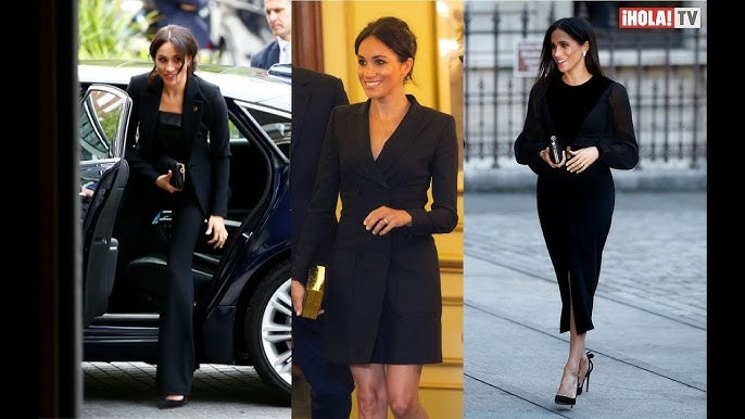 Los trucos que utilizó Meghan para disimular su silueta antes de anunciar el embarazo | ¡HOLA! TV - YouTube
