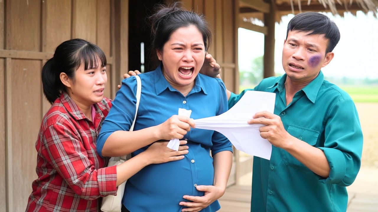 Life single Huyen BEGS pregnant Thuy hugging her belly but crazy ex won't let De go 