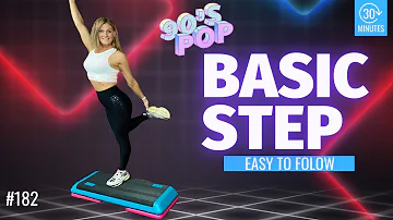 Fun BASIC Step aerobics workout! Easy to follow, not boring, 128 BPM