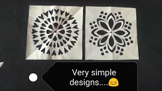 How to cut henna stickers for beginnersSimple patterns//Mehndi sticker cutting.