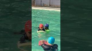 Baby Shark learning to swim #kids #kidsvideo #swimming #swimmingpool #shorts #trending #daytodaylife