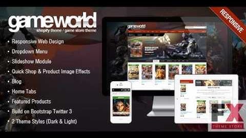 Preview Game Store Shopify Theme - GameWorld TForest