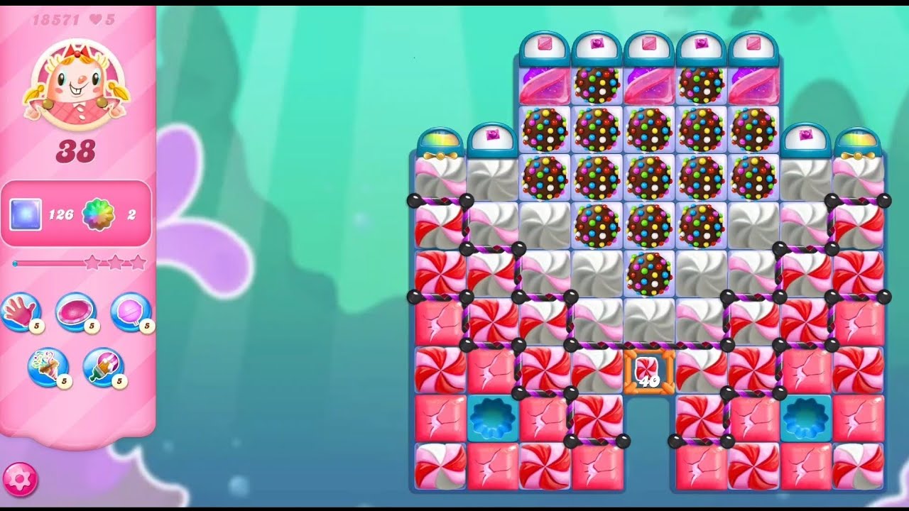 candy candy です Candy crush saga level 18571 - YouTube