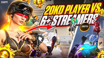 🔱 20 KD CONQUEROR HACKER [6+ PRO STREAMERS VS FAITH IN CONQUEROR LOBBY FASTEST PLAYER IN INDIA