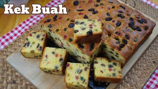 Kek Buah versi bakar | TIPS buah tak tenggelam & potongan yang kemas | Baked Fruit Cake