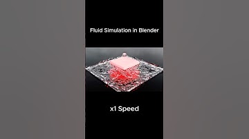 SATISFYING FLUID Simulation in Blender 🤯💧 #shorts