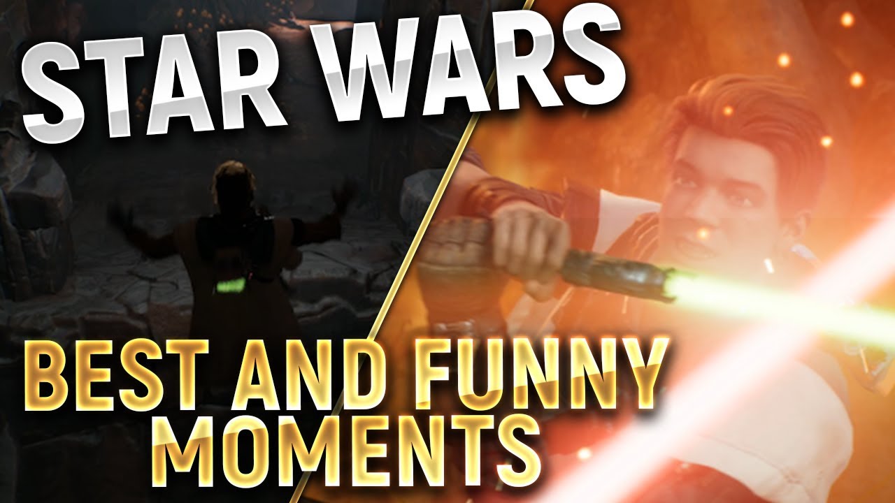 THE BEST AND FUNNIEST MOMENTS OF STAR WARS JEDI FALLEN ORDER YouTube