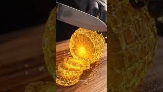 cutting glass pineapple ASMR🍍 #ai #aiart #asmr #glasscutting #satisfying #asmrsounds #shorts