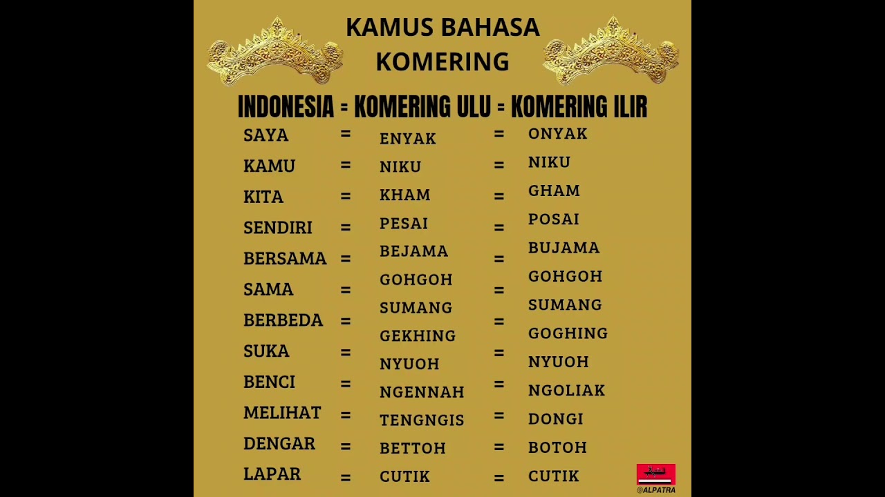 BAHASA KOMERING 
