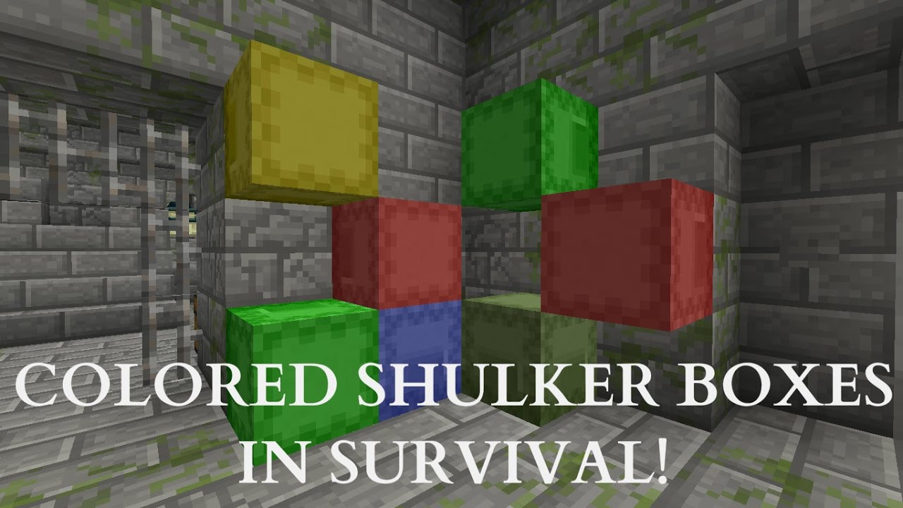 How to get colored Shulker boxes in survival mode ...