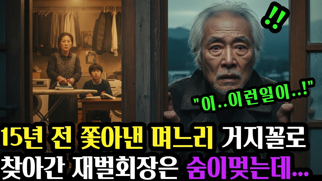 15년 전 쫓아낸 며느리, 폐광촌 세탁소에서 마주한 순간 재벌회장은 숨이 멎었습니다  #공감사연 #실화사연 #인생사연 #오디오북  #반전사연 #시니어사연 #노후사연