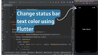 How to change status bar text color using Flutter | Change status bar text color iOS using Flutter screenshot 4