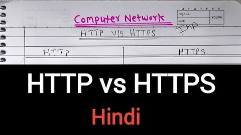 HTTP vs HTTPS | Difference between HTTP and HTTPS in Hindi | Computer Network 