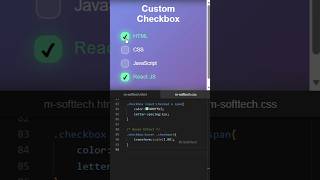 How to create custom styled checkbox #shorts #shortsfeed #webdesign #webdevelopment #coding #python