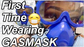 FIRST TIME WEARING A GASMASK.. feat quarantine freestyle
