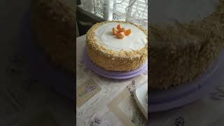 Новогодний торт/Самый вкусный торт/Торт с клубникой и мандаринами