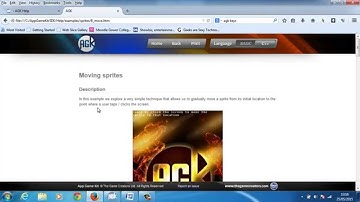 App Game Kit tutorial lesson 2 - movement - Moving our character