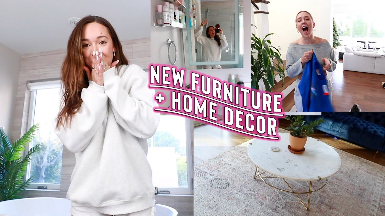 new home furniture + bathroom mirror remodel!!