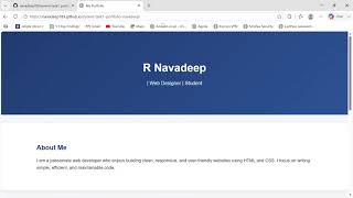 Portfolio Website | Web Development Project @synent Technologies