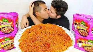 OUR FINAL VIDEO TOGETHER • SPICY MALA FIRE NOODLES • Mukbang & Recipe