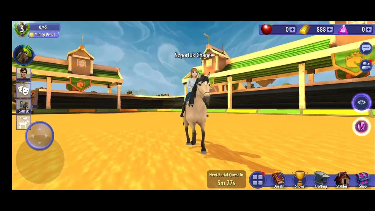 Mostrando un juego de caballos