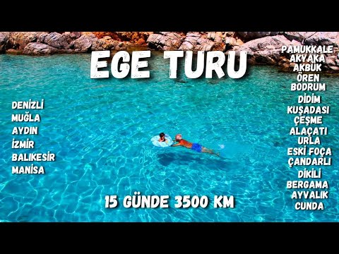 Ege Turu 1. Bölüm - 15 Günde Arabayla 3500 km! - Harika Görüntülerle Ege Bölgesi Gezilecek Yerler