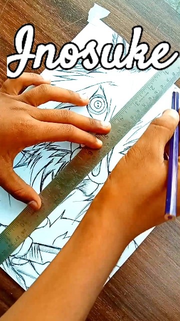 inosuke outline drawing (part 1) outline draw #art #short #shortvideo # ...