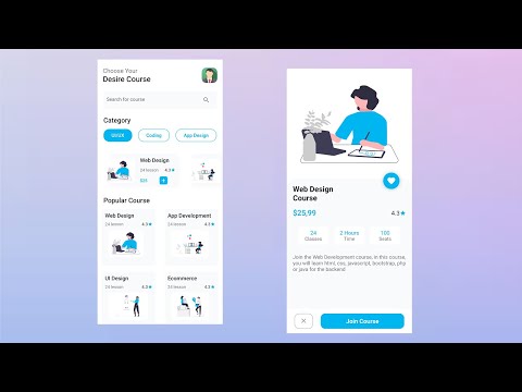Online Learning Courses App UI Design In Flutter - Flutter UI Design