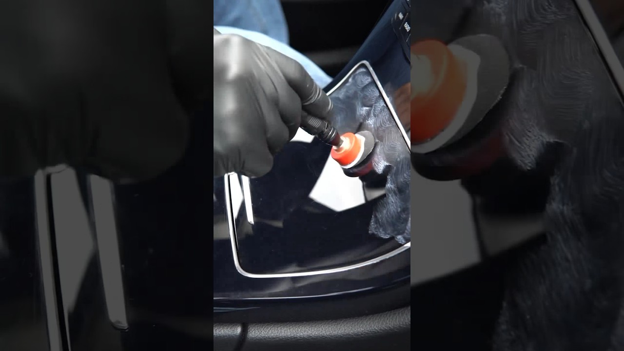 Polishing a piano black interior is the best thing you can do 😍. 