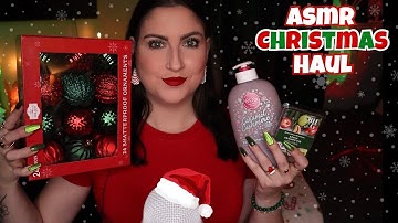 ASMR Walmart Christmas Haul 🎄Cardboard Sounds, Gentle Tapping/Scratching 